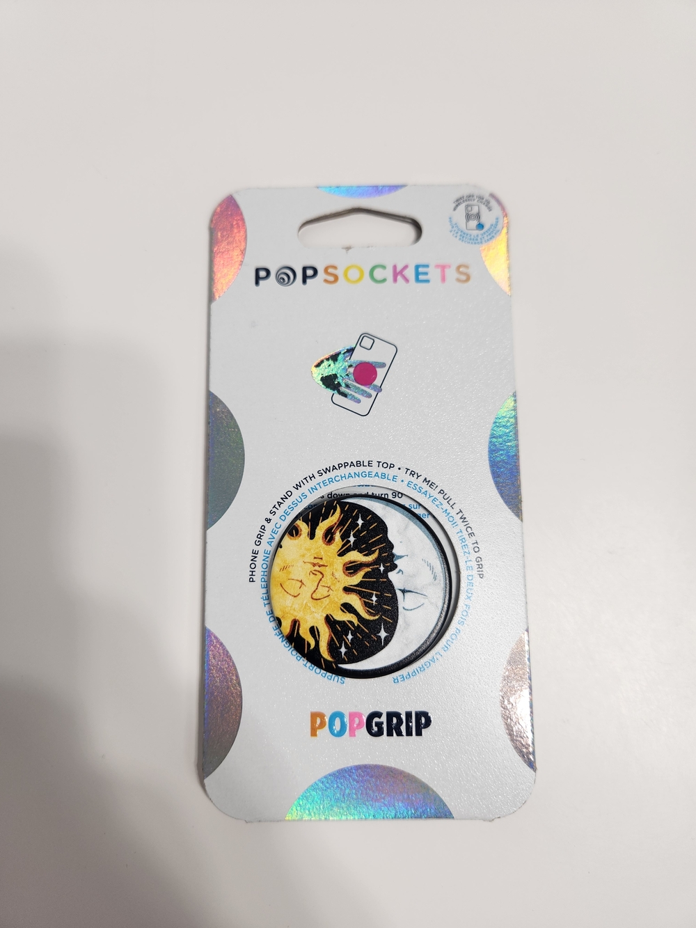 PopSocket PopGrip Sun & Moon PopGrip in Yellow and Black